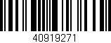 Código de barras (EAN, GTIN, SKU, ISBN): '40919271'