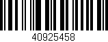 Código de barras (EAN, GTIN, SKU, ISBN): '40925458'