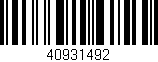 Código de barras (EAN, GTIN, SKU, ISBN): '40931492'