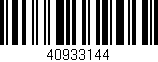 Código de barras (EAN, GTIN, SKU, ISBN): '40933144'