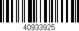 Código de barras (EAN, GTIN, SKU, ISBN): '40933925'