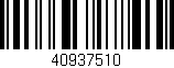 Código de barras (EAN, GTIN, SKU, ISBN): '40937510'