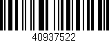 Código de barras (EAN, GTIN, SKU, ISBN): '40937522'