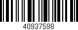 Código de barras (EAN, GTIN, SKU, ISBN): '40937598'