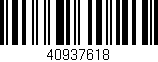 Código de barras (EAN, GTIN, SKU, ISBN): '40937618'