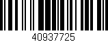 Código de barras (EAN, GTIN, SKU, ISBN): '40937725'