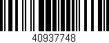 Código de barras (EAN, GTIN, SKU, ISBN): '40937748'