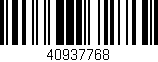 Código de barras (EAN, GTIN, SKU, ISBN): '40937768'