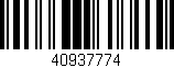 Código de barras (EAN, GTIN, SKU, ISBN): '40937774'