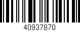 Código de barras (EAN, GTIN, SKU, ISBN): '40937870'