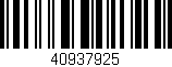 Código de barras (EAN, GTIN, SKU, ISBN): '40937925'