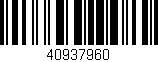 Código de barras (EAN, GTIN, SKU, ISBN): '40937960'