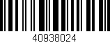 Código de barras (EAN, GTIN, SKU, ISBN): '40938024'