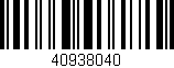 Código de barras (EAN, GTIN, SKU, ISBN): '40938040'