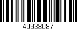 Código de barras (EAN, GTIN, SKU, ISBN): '40938087'