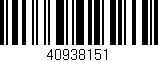 Código de barras (EAN, GTIN, SKU, ISBN): '40938151'