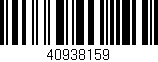 Código de barras (EAN, GTIN, SKU, ISBN): '40938159'
