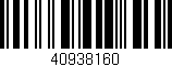 Código de barras (EAN, GTIN, SKU, ISBN): '40938160'
