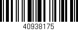Código de barras (EAN, GTIN, SKU, ISBN): '40938175'