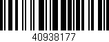 Código de barras (EAN, GTIN, SKU, ISBN): '40938177'