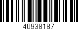 Código de barras (EAN, GTIN, SKU, ISBN): '40938187'