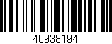 Código de barras (EAN, GTIN, SKU, ISBN): '40938194'