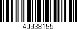 Código de barras (EAN, GTIN, SKU, ISBN): '40938195'