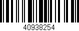 Código de barras (EAN, GTIN, SKU, ISBN): '40938254'