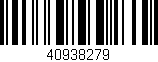 Código de barras (EAN, GTIN, SKU, ISBN): '40938279'