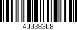 Código de barras (EAN, GTIN, SKU, ISBN): '40938308'