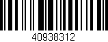 Código de barras (EAN, GTIN, SKU, ISBN): '40938312'