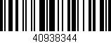 Código de barras (EAN, GTIN, SKU, ISBN): '40938344'
