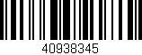 Código de barras (EAN, GTIN, SKU, ISBN): '40938345'