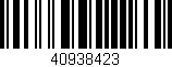 Código de barras (EAN, GTIN, SKU, ISBN): '40938423'