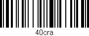 Código de barras (EAN, GTIN, SKU, ISBN): '40cra'