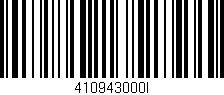 Código de barras (EAN, GTIN, SKU, ISBN): '410943000I'