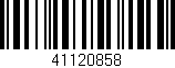 Código de barras (EAN, GTIN, SKU, ISBN): '41120858'