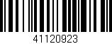 Código de barras (EAN, GTIN, SKU, ISBN): '41120923'