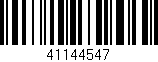 Código de barras (EAN, GTIN, SKU, ISBN): '41144547'