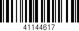 Código de barras (EAN, GTIN, SKU, ISBN): '41144617'