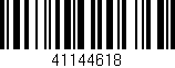 Código de barras (EAN, GTIN, SKU, ISBN): '41144618'