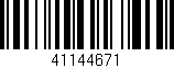 Código de barras (EAN, GTIN, SKU, ISBN): '41144671'