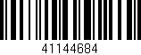 Código de barras (EAN, GTIN, SKU, ISBN): '41144684'