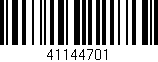 Código de barras (EAN, GTIN, SKU, ISBN): '41144701'