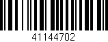 Código de barras (EAN, GTIN, SKU, ISBN): '41144702'