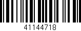 Código de barras (EAN, GTIN, SKU, ISBN): '41144718'