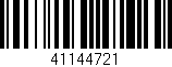 Código de barras (EAN, GTIN, SKU, ISBN): '41144721'