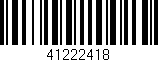 Código de barras (EAN, GTIN, SKU, ISBN): '41222418'