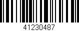 Código de barras (EAN, GTIN, SKU, ISBN): '41230487'