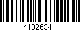 Código de barras (EAN, GTIN, SKU, ISBN): '41326341'